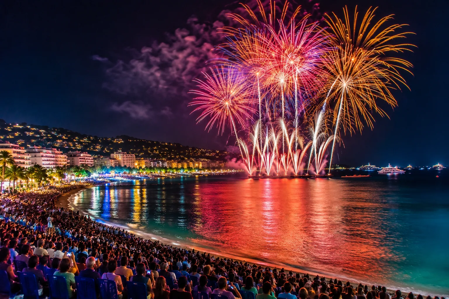 Project illustration for Cannes Pyrotechnic Art Festival