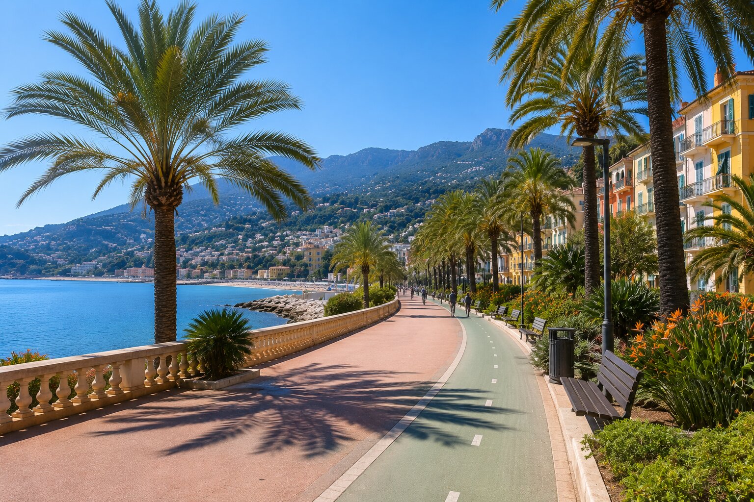 Illustration of Promenade du Soleil in Menton